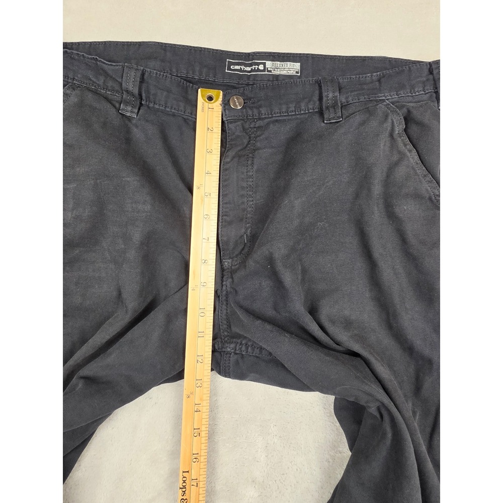 Carhartt Rugged Flex Relaxed Canvas Work Pants Mens 40x30 Black BN2291 Utility - Picture 7 of 11